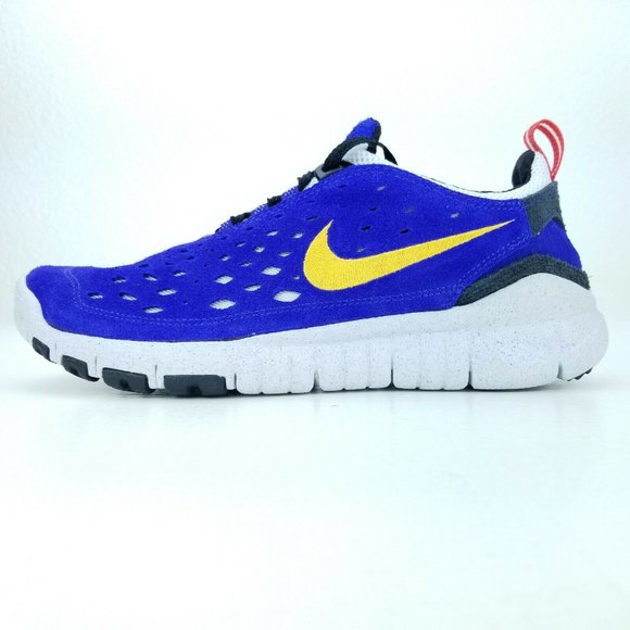 Nike Other - Nike Free Run Trail Men's Running Shoes Blue Taxi Yellow CW5814 401 Sizes 6-13